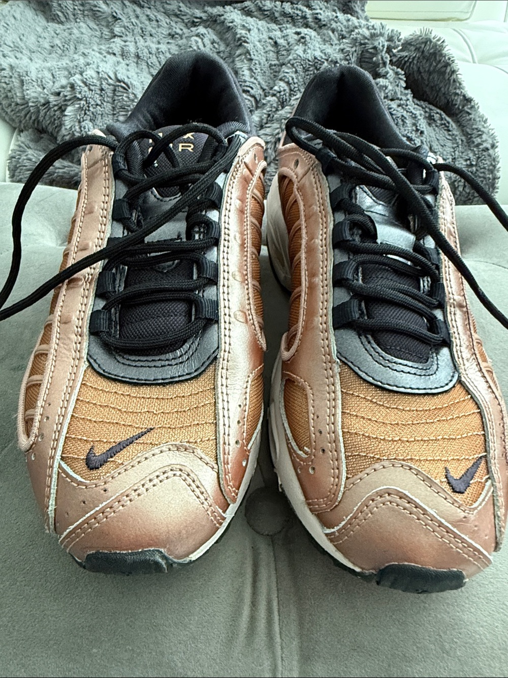 Nike Women’s Rose Gold and Black Low-Top Sneakers